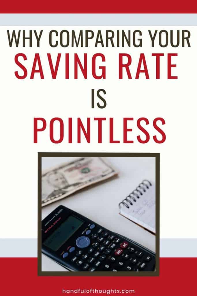 Why comparing your saving rate is pointless